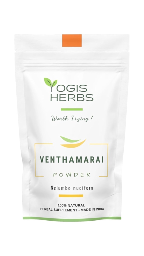 YOGIS HERBS Venthamarai Powder (White Lotus Powder) – Nelumbo Nucifera – 1 lb Fresh & Pure