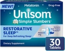 Unisom Simple Slumbers Restorative Sleep Tablets 30-Count, Melatoniin 3mg