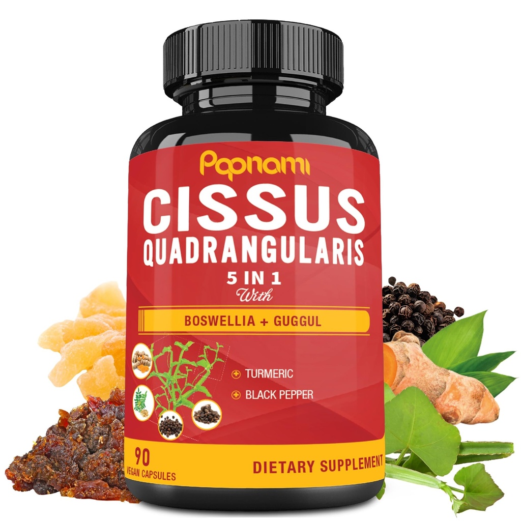 Super Cissus Quadrangularis ekstrakt kapslid Boswellia, Guggul, Kurkum, Pepper | 3 kuud tarne