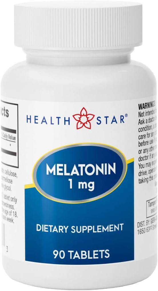 GeriCare melatoniin 1mg unetoetuslisa, õrn öine uneabi, mitte-harjutuste moodustamine, aitab edendada lõõgastust ja rahulikku und, Jet Lag taastumist ja paremat öist puhkust, 90 tabletti