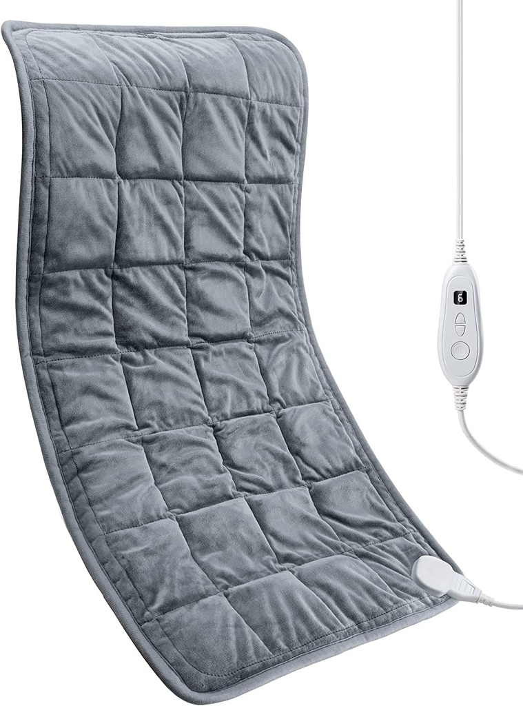 Kaalutud küttepadi 17''x 33' XXXL elektriküttepadi seljavalu leevendamiseks, 5LBS koos 6 soojusseadetega 2H Automaatne soojuspadi õlavarte jalgadele Krambid pestav