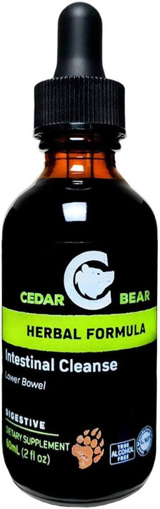 Cedar Beari soolestik puhastab vedelat taimset toidulisandit, mis muudab seedetrakti keskkonda, võimaldades kasulikul taimestikul jahutada 2 Fl Oz