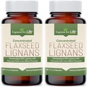 Lignans for Life Flaxseed Lignans for Dogs + SDG - Omega 3 Rasvhapped, kõrge kiudainega antioksüdandid aitavad parandada läikivat katet, seedetrakti ja südame tervist Lignans, 35mg, 90 linaseemnekapsleid, 2 Pack