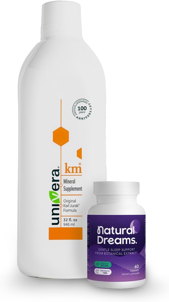 Univera Unistuste Heaolu Kombo, km & Natural Dreams, Kaaliumitoed, Keha pH Vere Tasakaal, Deep Sleep Support