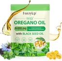 Oreganoõli kapslid, 2 in 1 6000mg Oregano õli musta seemne õliga 200mg, Oregano Softgelsi õli 120 Count, Orgaaniline Oreganoõli Kapslid, Immune Support, Non-GMO, Piimavaba, Gluteenivaba