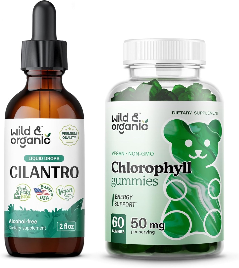 Wild & Organic Cilantro Tinktuur 2 fl oz & Chlorophyll Gummies