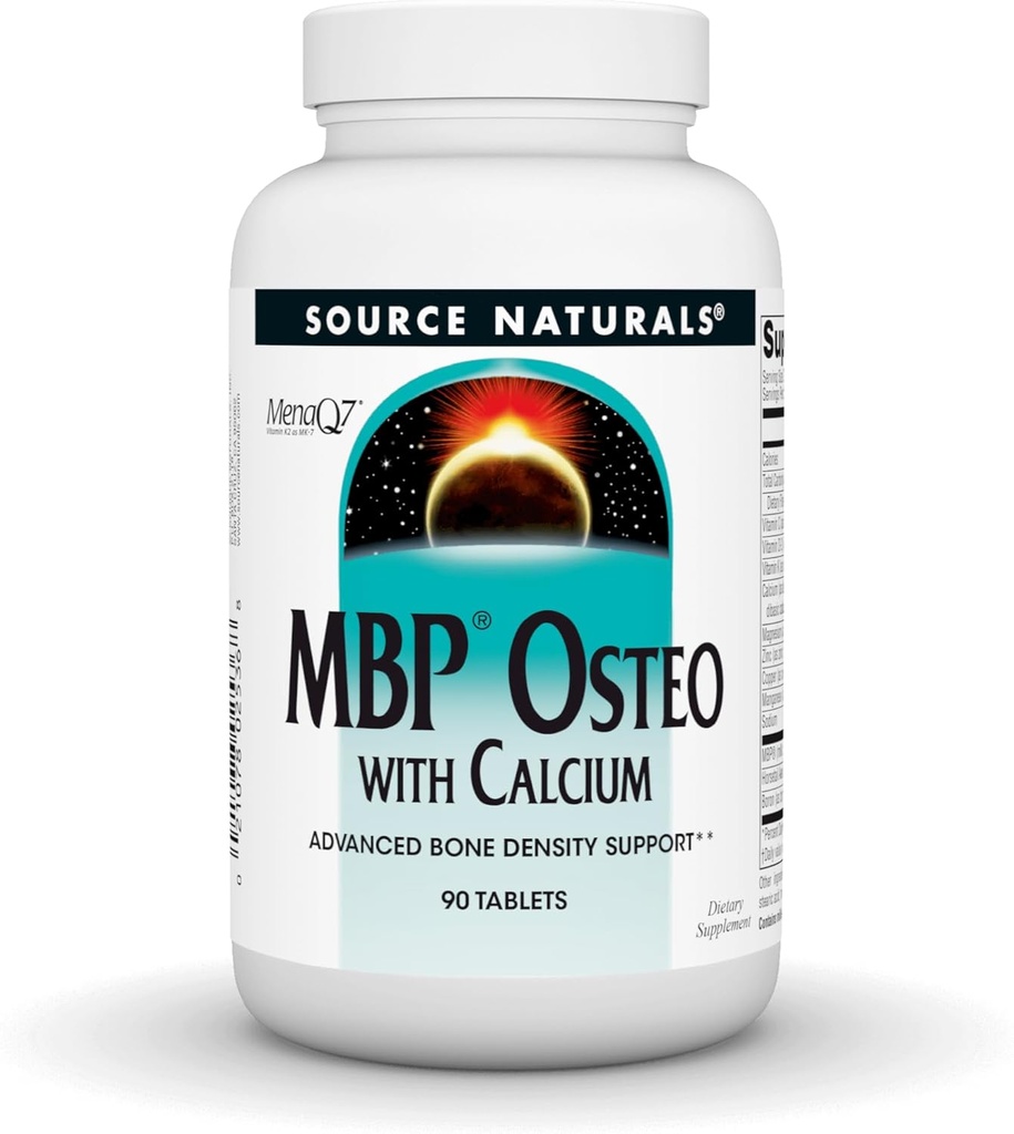 Allikas Naturals MBP Osteo kaltsiumiga, täiustatud luutiheduse tugi *, 90 tabletti