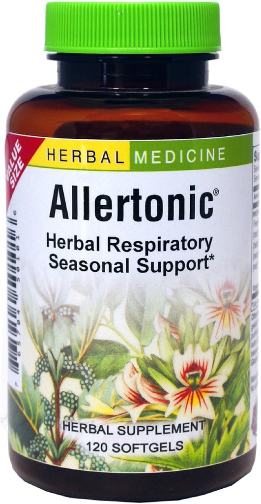 Maitsetaimed Etc. Allertonic - Tervislik hingamine Toetus - Taimne segu, mis aitab hooajalise ebamugavuse vastu - Kopsude ja hingamisteede tervisetoetus nõgestõvega - 120 softgelit (120 serveerimist)