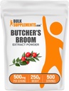 BulkSupplements.com Butcher's Broom Extract Powder - Lihunikud Broom, Taimne täiendus - Vegan & Gluten Free, 500mg per Serving, 250g (8,8 oz) (pakk 1)