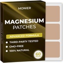 Magneesium plaastrid (pakk 60) - 100% looduslik plaaster naistele ja meestele - kaltsiumiga - lihaste ja luude tugi, rahulikkus - täiustatud valem