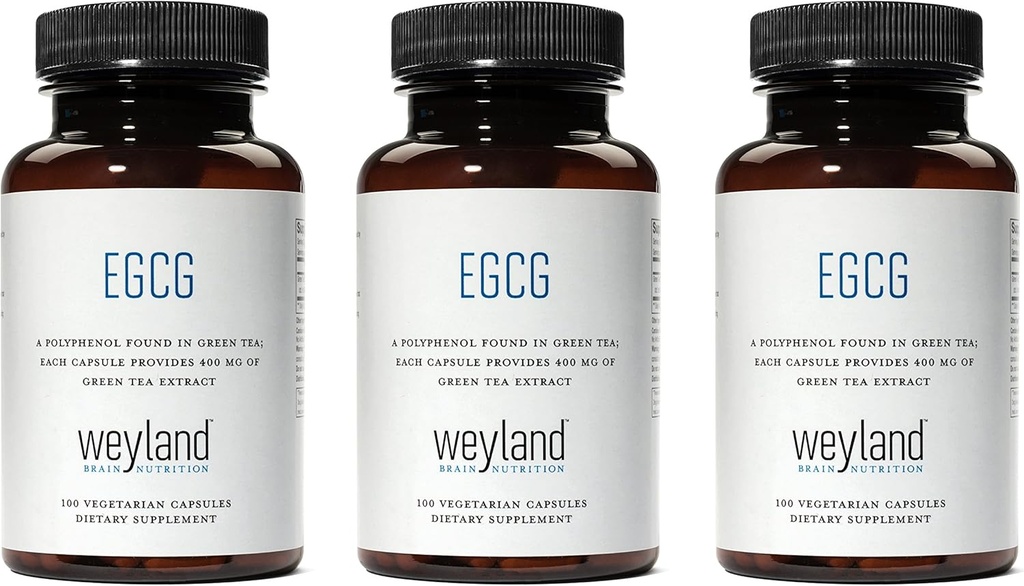 EGCG | Rohelise tee ekstrakt | 400 mg - Antioksüdandi lisand | Vegan, Gluteenivaba | 100 taimekapslit (3. pakendis)