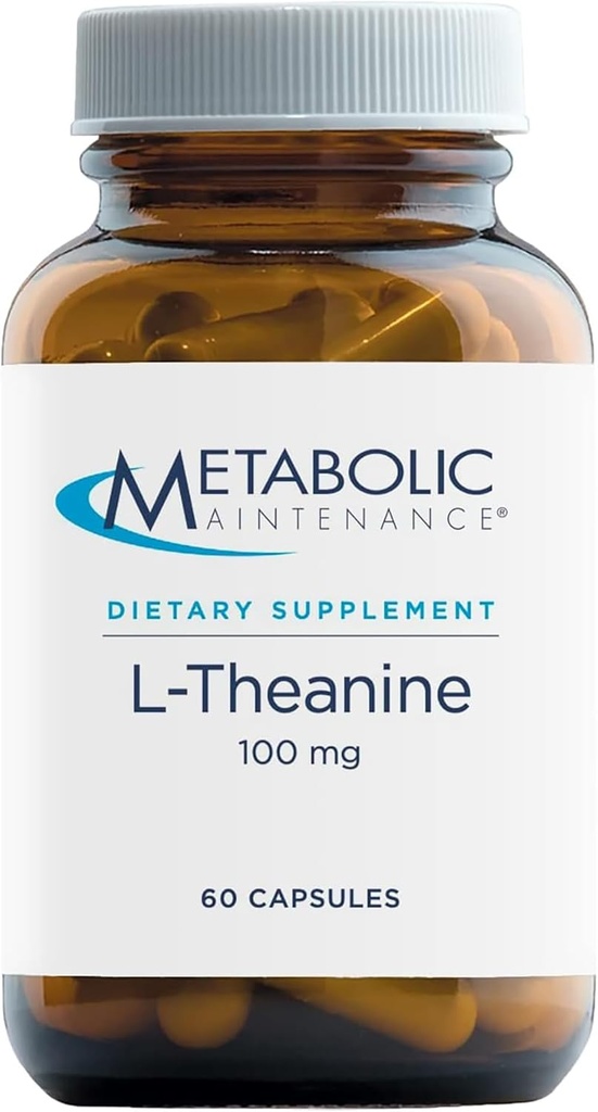 Metaboolne hooldus 100mg L-Theanine toidulisand tervisliku fookuse ja lõõgastumise toetamiseks - L-Theanine Suntheanine Aminohape stressireaktsiooni toetamiseks (60 kapslit)