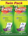 Zyrtec 24 Hr laste allergia siirup tsetirisiiniga, suhkruvaba viinamari, kaksikpakend 4 fl. oz