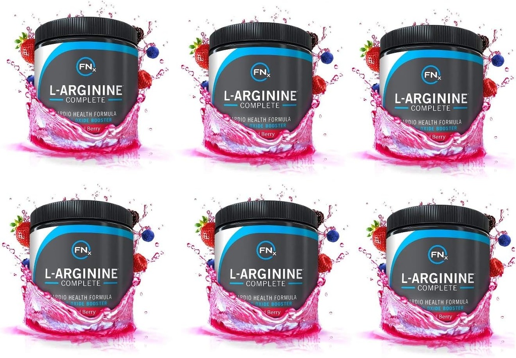 L-arginiin Täielik - Kardio Tervis | 5000mg L Arginiin | Lämmastikoksiidi võimendaja | Looduslik lisand | Segatud marja - 6 pakendit