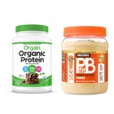 Orgaaniline Vegan Valgu Pulber, Chocolate Fudge 2 naela + PBfit Original 30 oz