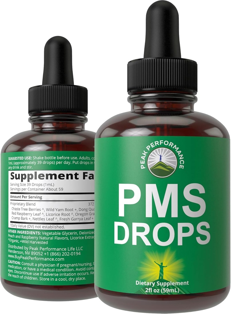 PMS Relief 9-in-1 Vedelik tilgad täiendada. 9 Taimsed koostisosad perioodi toetamiseks krambid valu naistele. Vegan, nullsuhkru vitamiinid orgaanilise Chaste Tree Marjad, Cramp Bark, Yam Juur, Nettle Leaf