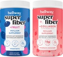 Bellway Super Fiber Powder + Fruit, Mix Berry Super Fiber Pulber + kollageen, maasika limonaad