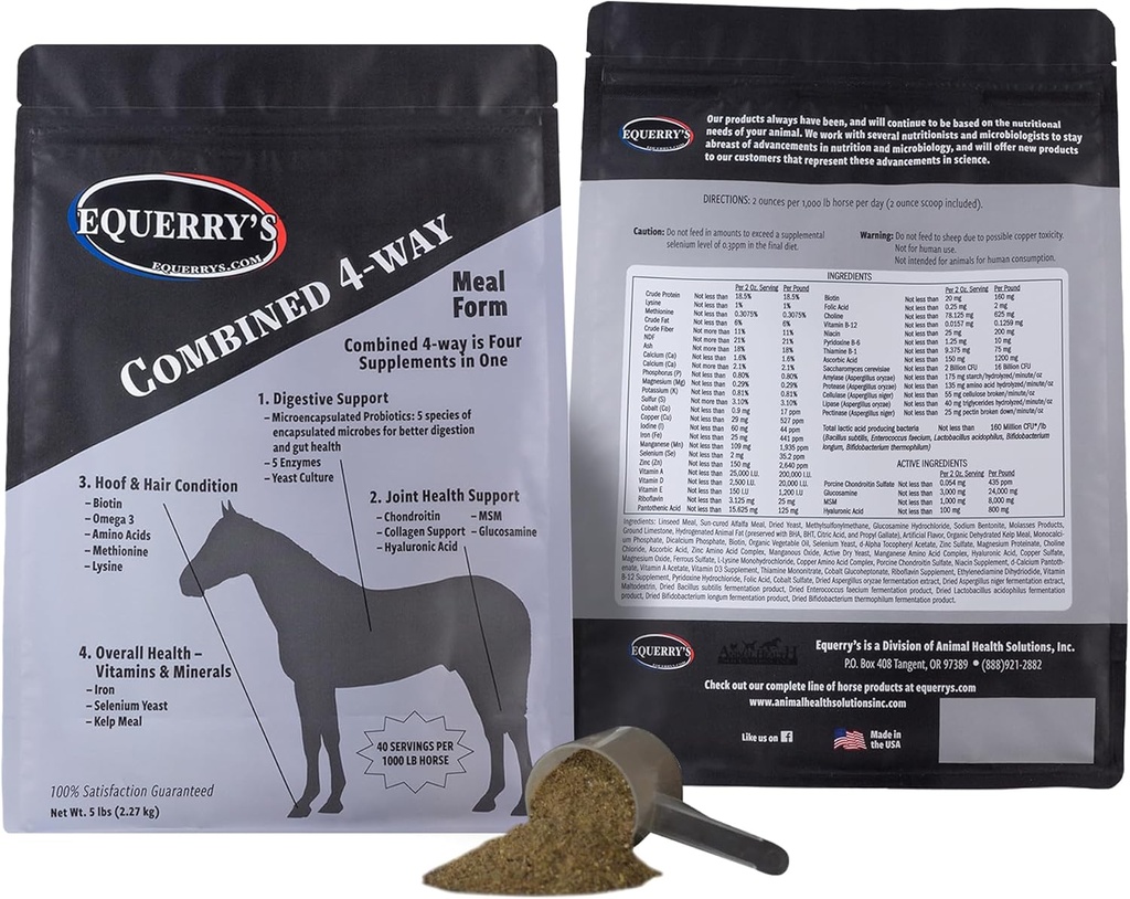 Equerry kombineeritud RX 40 söötmine 1000 lb hobusele, 5 lb.