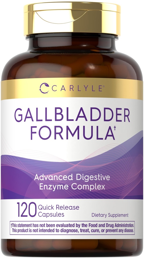 Carlyle sapipõie täiendus | 120 kiirvabastuskapslit | Täielik seedeensüümide kompleks | Mitte-GMO & Gluteenivaba valem