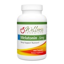 Wellness Resources 0,5mg Melatoniini kapslid - Natural Sleep Support Supplement - Gluteenivaba une abi, säilitusaine tasuta, kolmanda osapoole testitud, ei lisatud suhkruid värvi tasuta, 180 kapslit