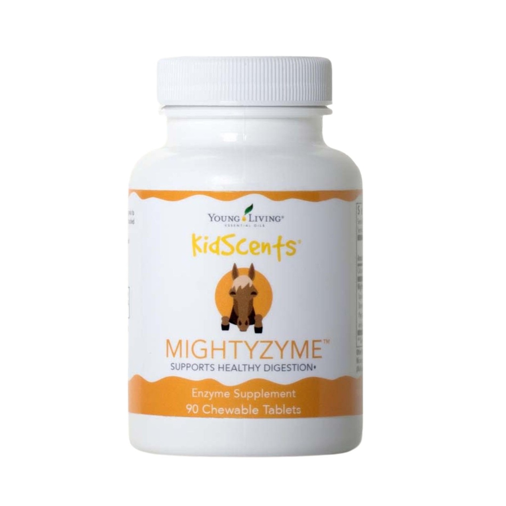 Noored elavad KidScents MightyZyme närimistabletid - 90 ct - laste seedeensüümi lisand - looduslik seedimistuge lastele - lastesõbralikud tooted