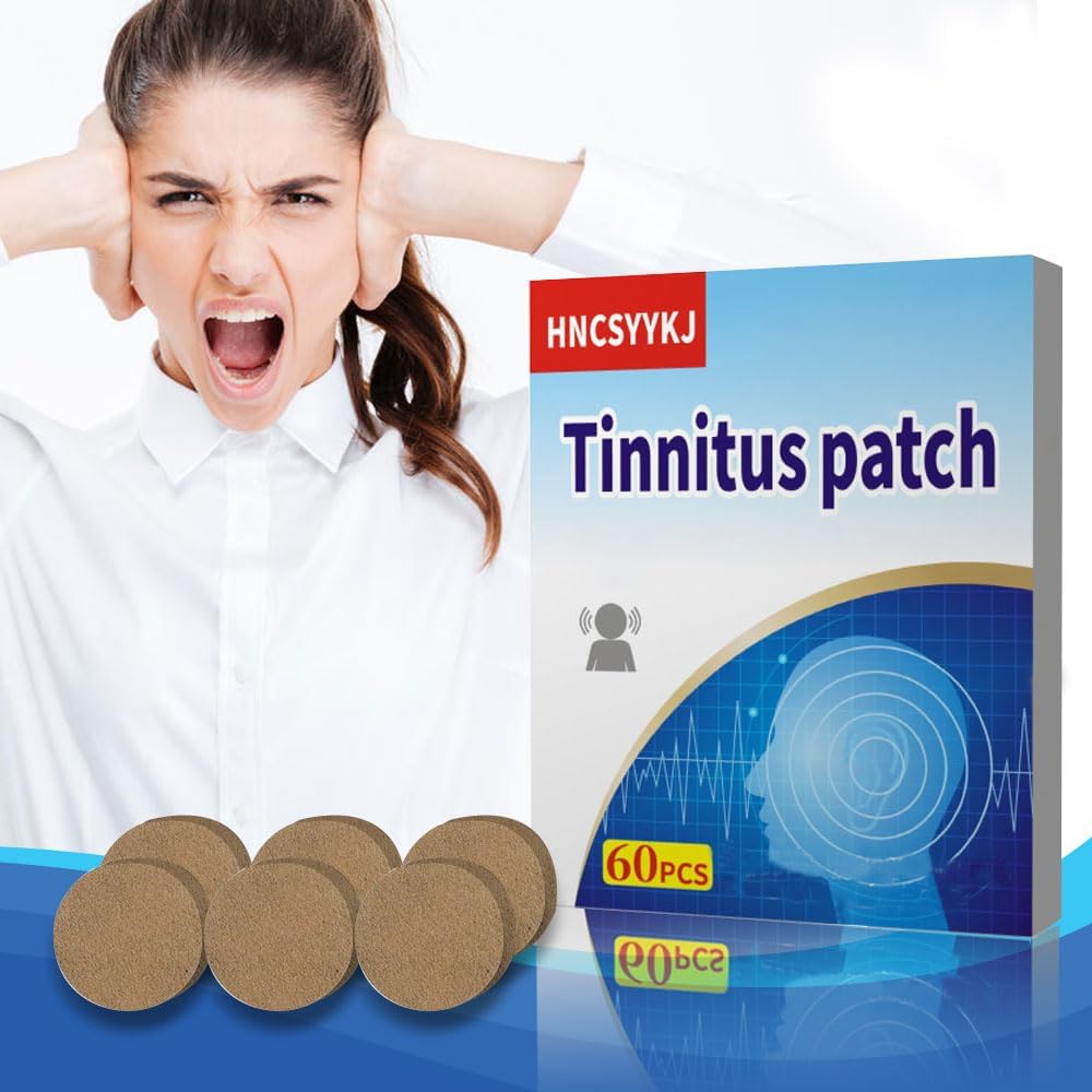 Kõrvaklapid, 60 tk Tinnitus plaastrid loodusliku taimse koostisega, Tinnitus Sticker Comfort & õrn