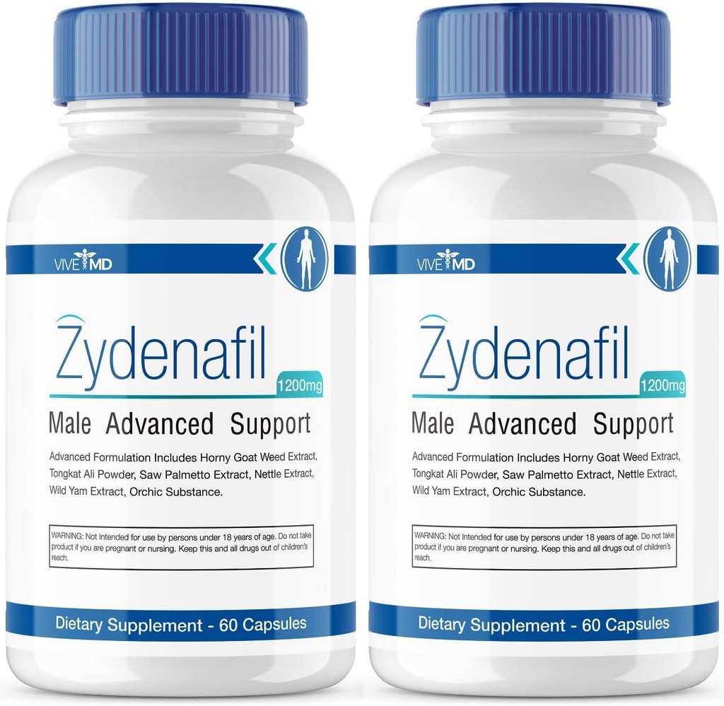 VIVE MD Zydenafil Pills for Men Advanced Formula - Zydenafil Mees pillid - Zydenafil 1200mg maksimaalse tugevuse Tongkat Ali, Saw Palmetto, Horny Goat Weed Reviews (2 Pack)