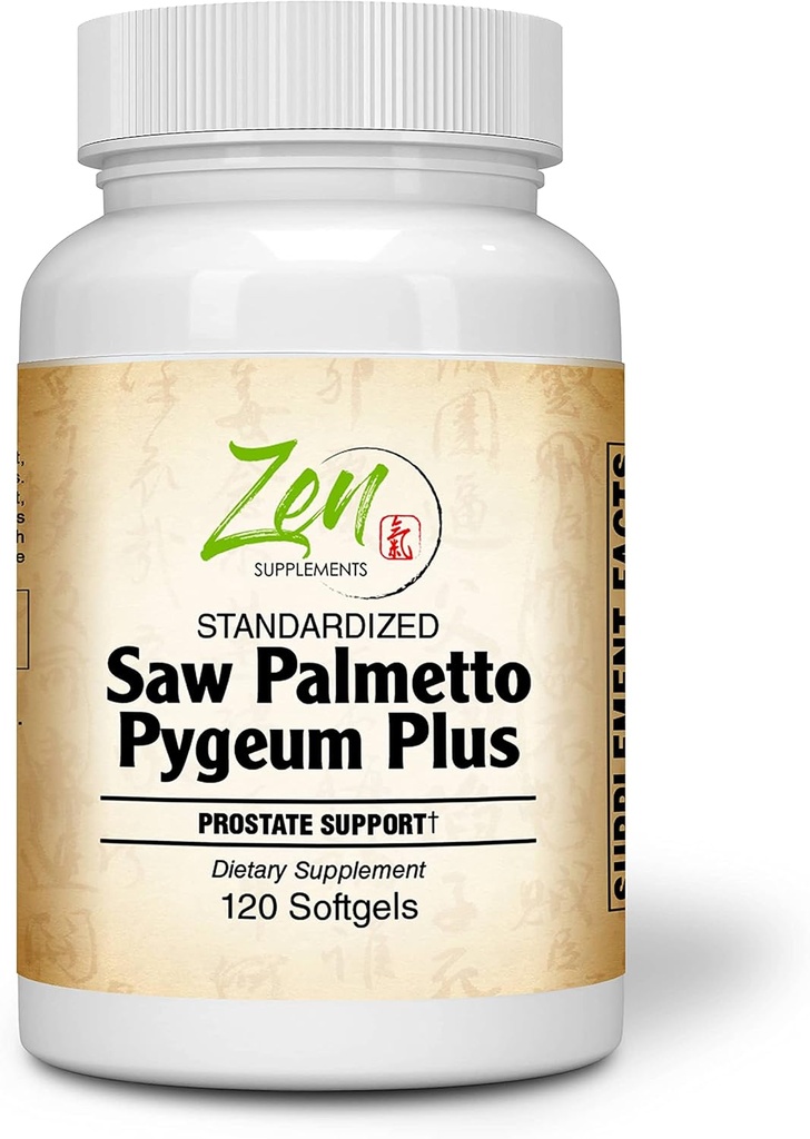 Saw Palmetto & Pygeum Plus - eesnäärme ja kuseteede tervise eesnäärme tugisammas, sealhulgas sage urineerimine, beeta-sitosterool toetab DHT Blocker juuste väljalangemise ennetamiseks 120-Softgel