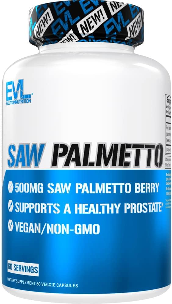 EVL Saw Palmetto meestele 500mg - Saw Palmetto ekstrakt Eesnäärme täiendus meestele suuruse funktsiooni ja parema põiekontrolli jaoks - DHT Blocker ja paksem tugevam juuste kasvu vitamiin