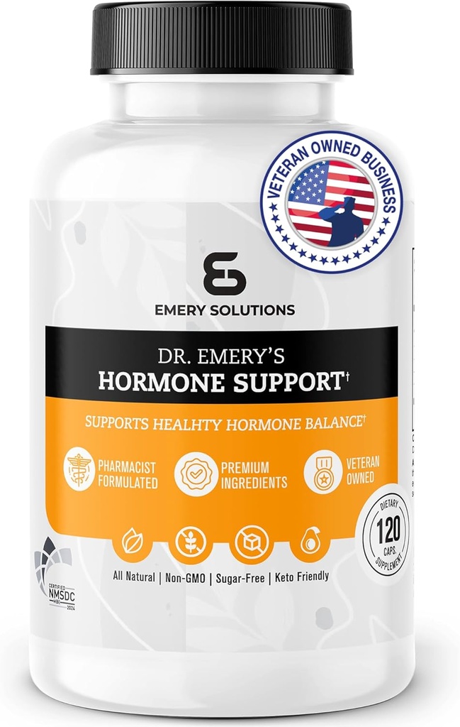 DR. EMERY hormoonide tugisammas naistele, hormoonide tasakaalu vitamiinid - multivitamiin, looduslikud olulised vitamiinid, tsink, B-vitamiin, magneesium - 120 kapslit