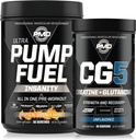 PMD Sports Ultra Pump Fuel Insanity - Pre Workout - Tropical Orange Mango (30 Servings) Sport CG5 Premium Kreatiin ja L-Glutamiini Pulber (60 Servings)