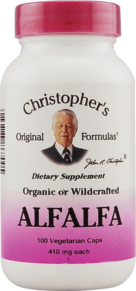 Christopher's Alfalfa - 410 mg - 100 taimetoitlast kapslit