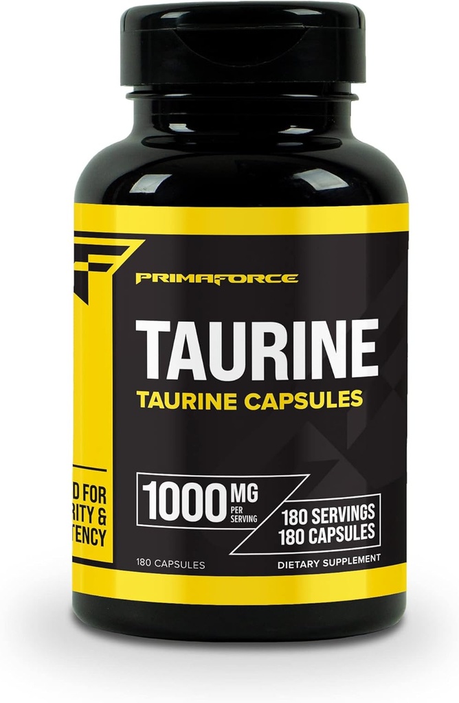 Primaforce Taurine 1000mg kapslid, 180 kapslit, mitte-GMO ja gluteeni tasuta täiendada