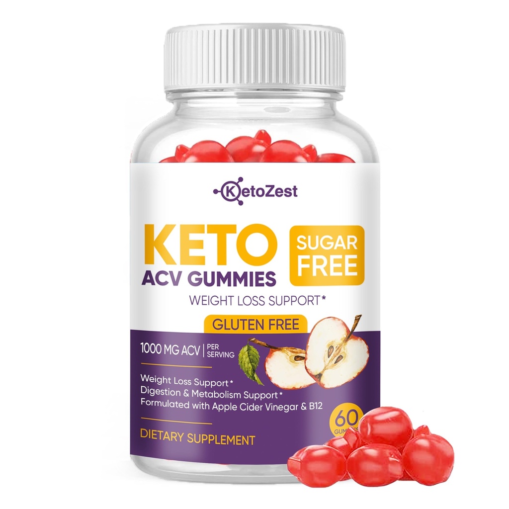 Keto Acv Gummies for Weight Los Support & Belly Fat Burn - Pro Active Super Apple Siider Äädikas Gummies - Rapid Fat Burner Diet Supplement for Women Men - Sugar Free & Gluteenivaba (1000MG)