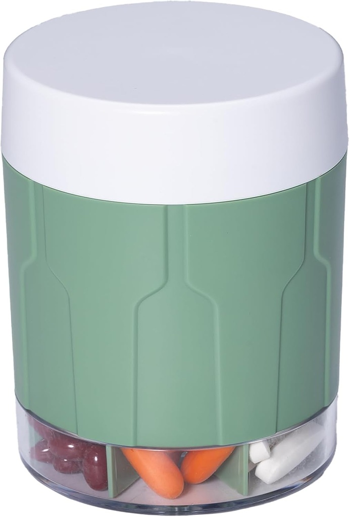 Betife Extra Large Supplement Korraldaja, Nädal pillide Korraldaja Pudel, Igapäevane pillide Dispenser 7 suurt komponenti, Korraldaja hoida 7 päeva Vitamiini Ravimid, 21 Sildid ja Puhastuspintslid (roheline)