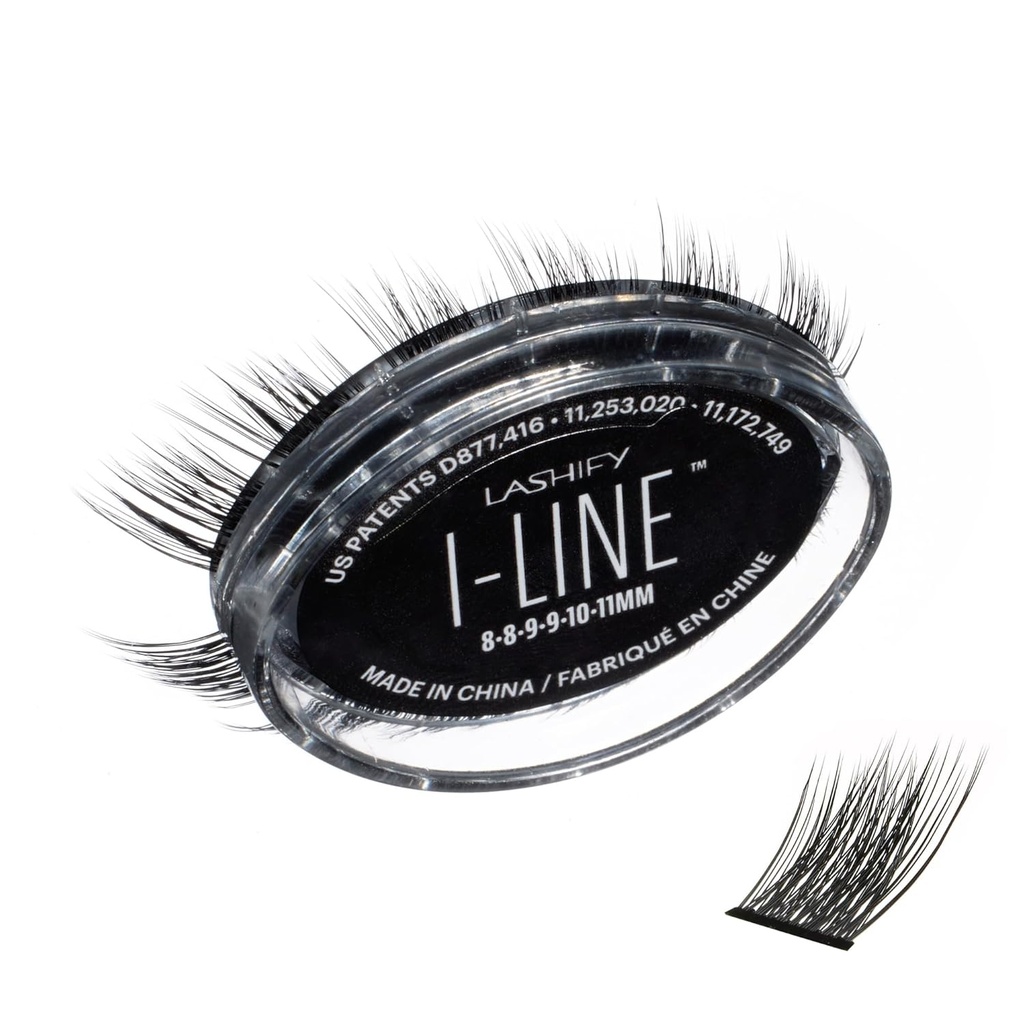 Lashify I-LineShort Pre-Mapped Gossamer, Easy DIY False ripsmed, et luua nurgaga välimus ja silmalainer efekt