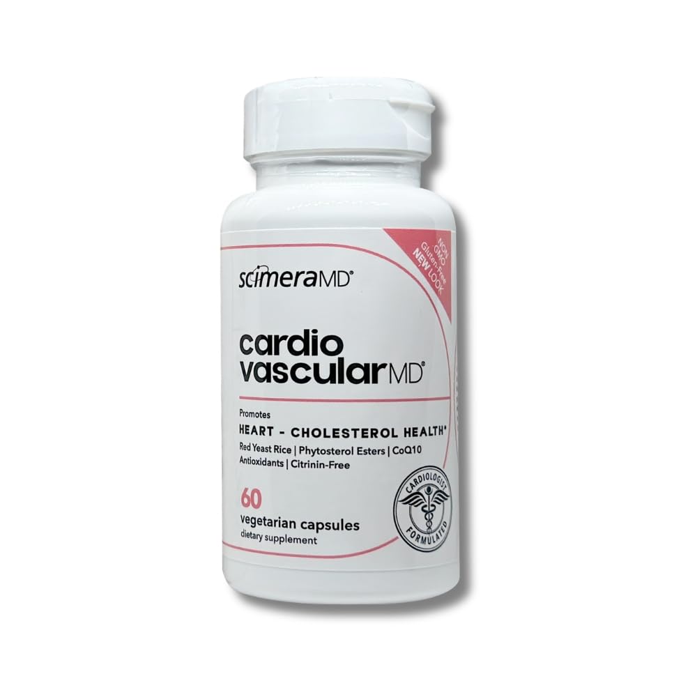 ScimeraMD® CardiovascularMD Punase pärmi riisilisandiga fütosterool Ester ja CoQ10 südame tervise ja kolesterooli toetamiseks, 60 CT