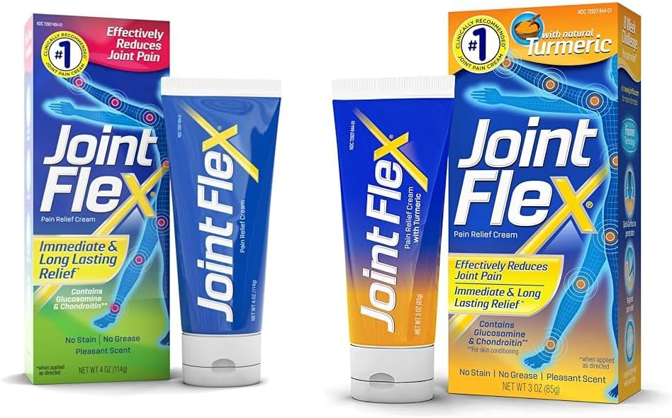JointFlex artriit Valu leevendamiseks kreemid, 4 Oz ja 3 Oz torud kurkum ja fusome kohaletoimetamine