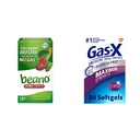 Beano Food Enzyme Dietary Supplement | Help Digest Gas-Causing Foods | 150 Tablett & Gas-X Maksimaalne tugevusega gaas Relief Softgels koos Simethicone 250 mg puhumiseks Relief - 50 Count
