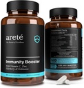Premium Immunity Booster Supplement - 10 in 1 Natural Respiratory & Immune System Booster, 90 kapslit, C-vitamiin, tsink, leedrimarja, kurkumiin, küüslauk, probiootiline immuunsus Boost Vitamiinid