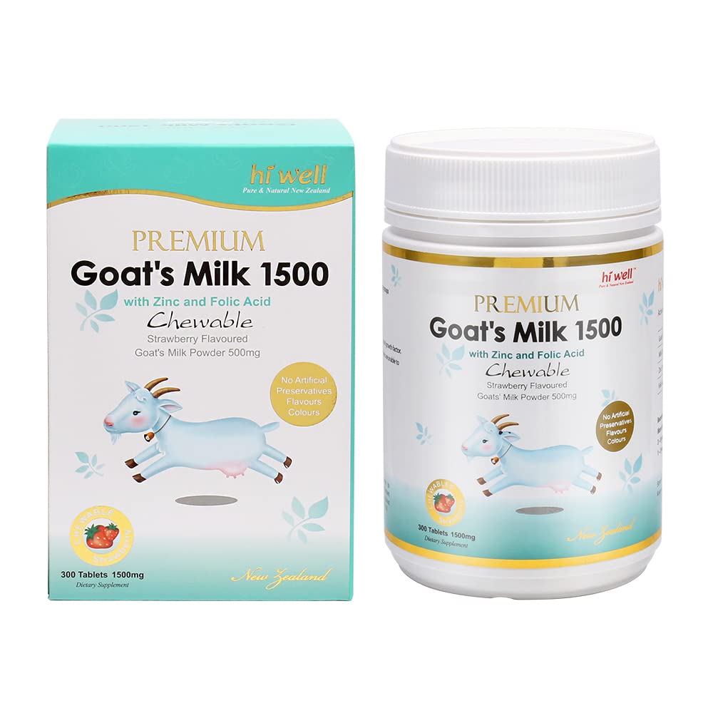 Hi Well Premium Goat's Milk 1500 300Tablets Strawberry