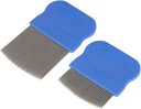 Ezy Dose Kids Lice and Eggs Comb | Hair Care for Baby, Toddler, Adult | Roostevabast terasest pin hambad | Pack of 2 (Lühike/pikk)