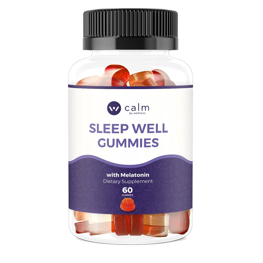 Rahulikult Wellness Sleep Well Gummies, ekstra tugevus Gummy melatoniiniga, Natural Sleep Support Supplement, 30 Count