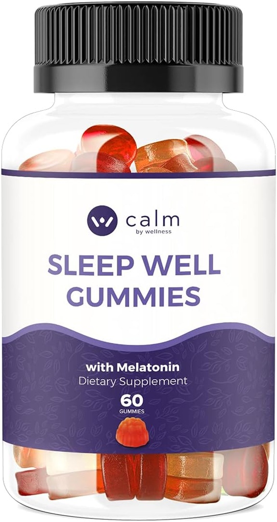 Rahulikult Wellness Sleep Well Gummies, ekstra tugevus Gummy melatoniiniga, Natural Sleep Support Supplement, 30 Count
