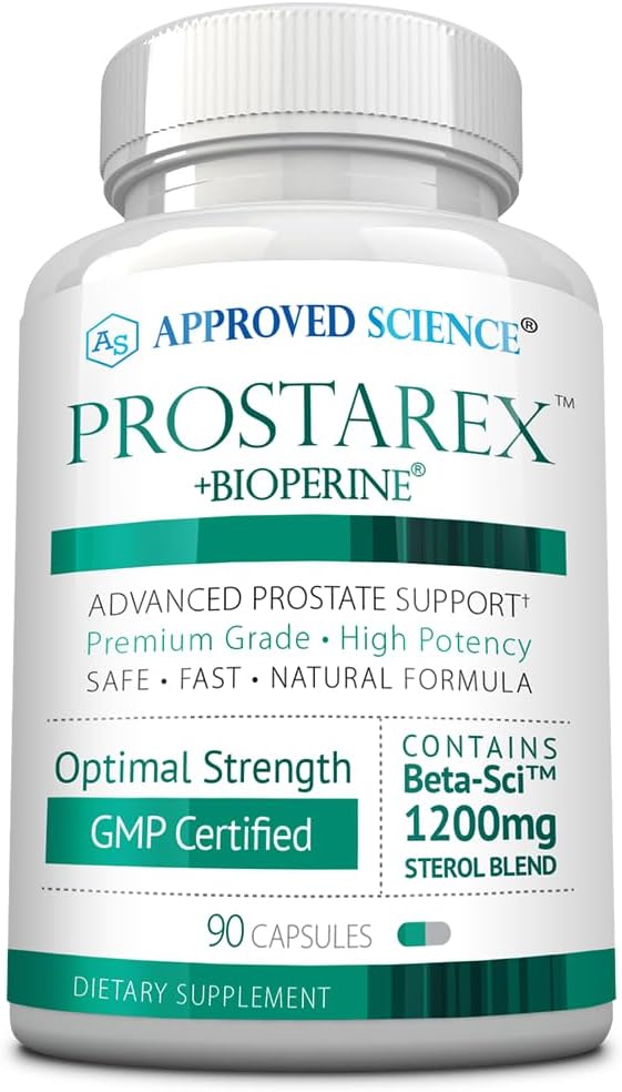Approved Science Prostarex - Prostate Supplement - Saw Palmetto, 1200mg Beta-Sitosterol, Bioperine - 90 Capsules - 1 Month Supply