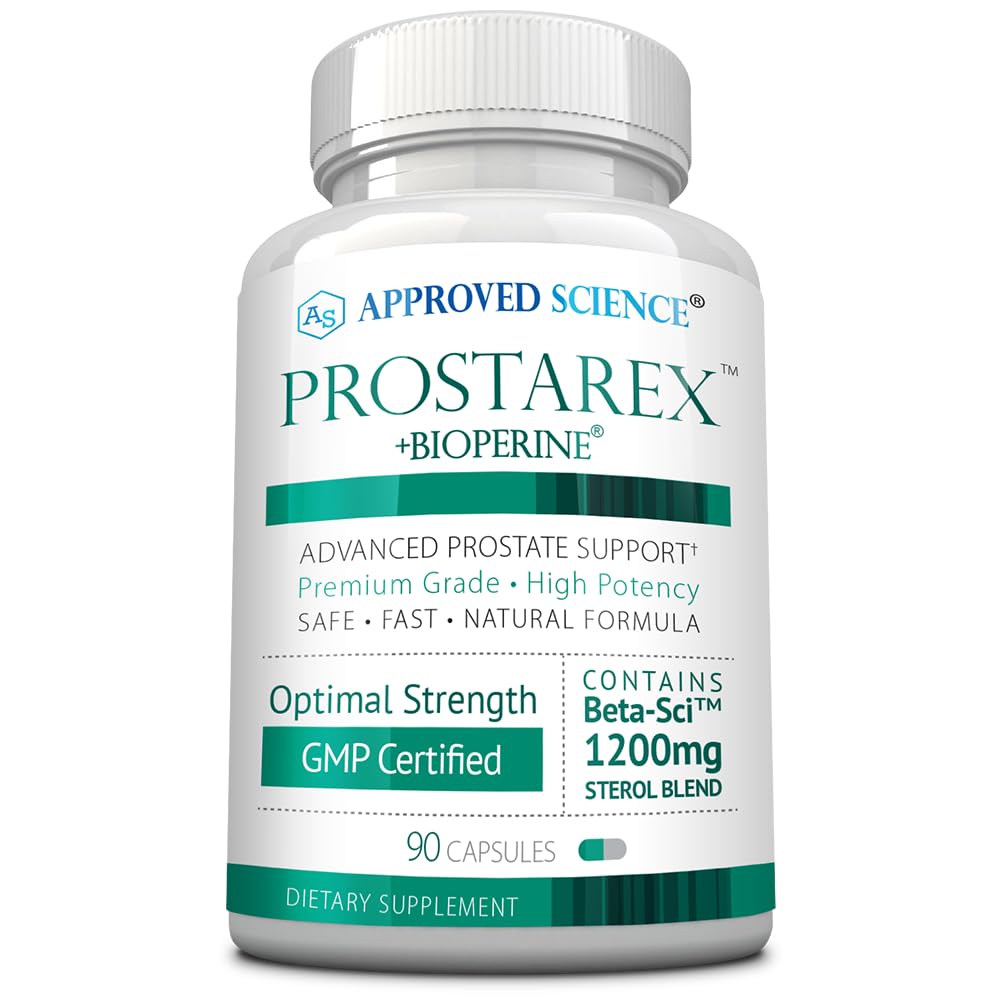 Heakskiidetud teadus Prostarex - eesnäärme lisand - Saw Palmetto, 1200mg beeta-sitosterool, bioperiin - 90 kapslit - 1 kuu pakkumine