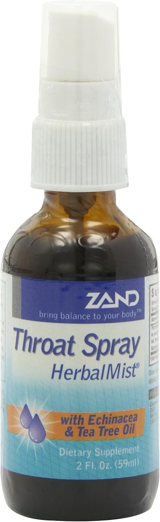 ZAND Immunity HerbalMist Throat Spray | rahustav valem koos Echinacea, teepuu, salvei, Elderberry & Peppermint (2oz)