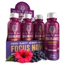 BrainJuice Aju ja Immuunsüsteemi Toetus Shot, Gluteenivabad Täiendusvõtted Energia, Fookuse, Immuunsuse Vitamiin D, C B, Alpha GPC & Organic Ginger Juur, Huckleberry Hibiscus, 2.5 fl oz, 12 Pack