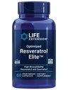 Elu pikendamine Optimeeritud Resveratrool Elite, Trans-resveratrool, kvertsetiin, tervislik vananemine, südame tervis, aju tervis, oksüdatiivne stress, Gluteenivaba, mitte-GMO, taimetoitlane, 60 kapslit