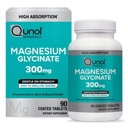 Qunol Magneesium Glütsinaat 300mg, 100% glütsinaat Kelaat Magneesium Supplement, 90ct tabletid